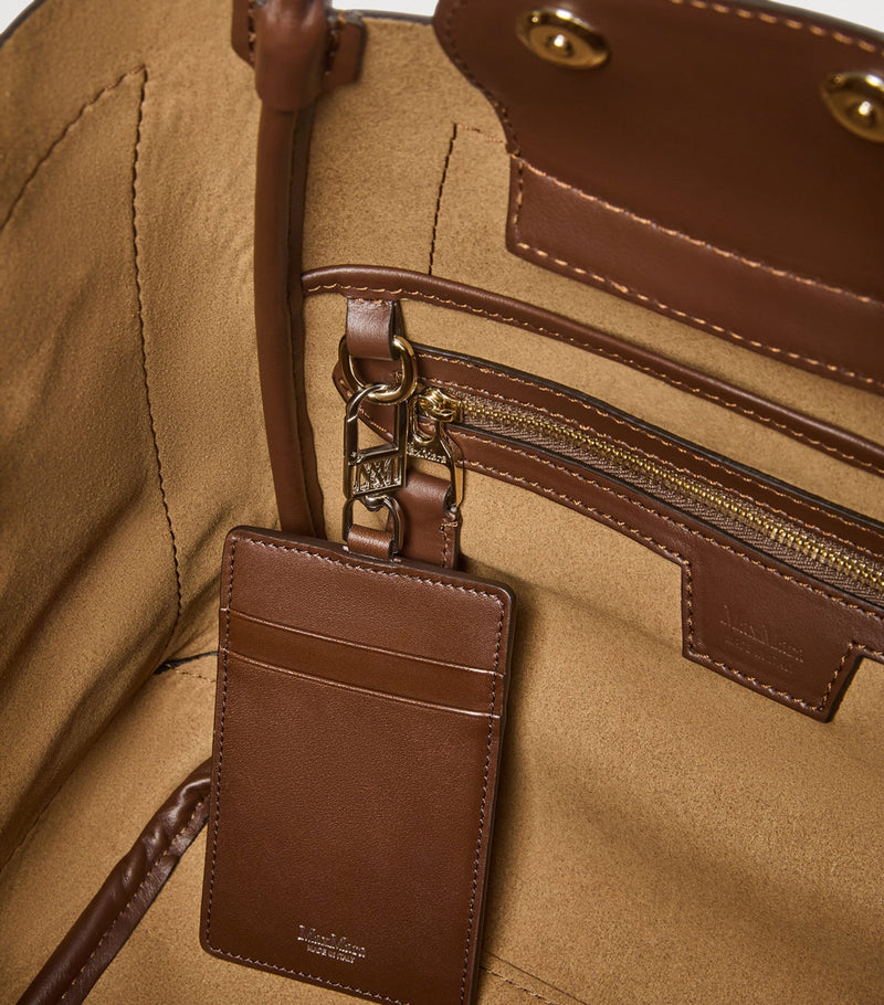 Max Mara small nubuck leather top-handle bag, UK version