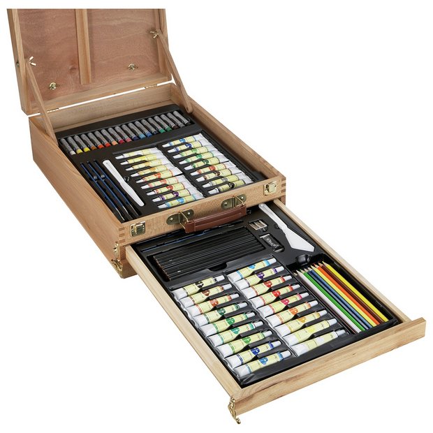 YXSH portable art chest 150 pieces wooden easel - British product