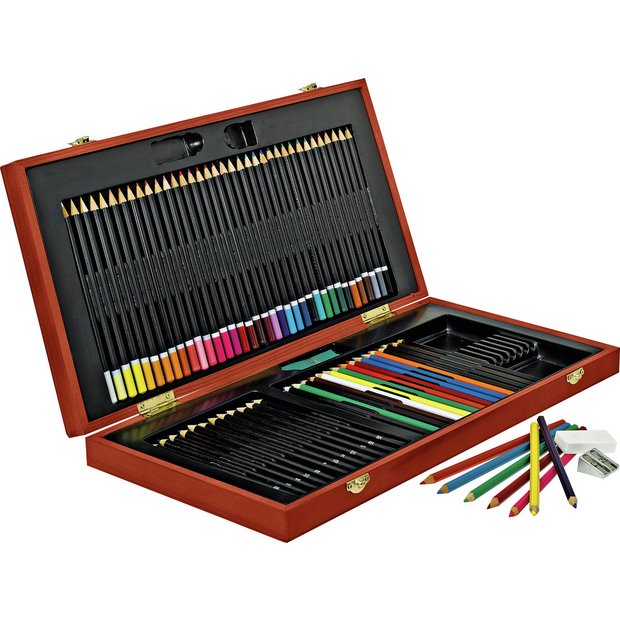 YXSH pencil caddy kit 75 pieces wooden caddy - British product
