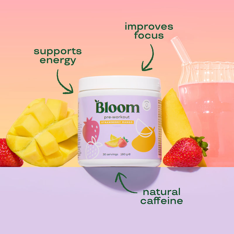 Bloom pre-workout strawberry mango 186g - British product