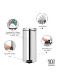 Brabantia Brilliant Steel NewIcon 30L pedal bin - British product
