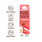 Rude Health hazelnut drink with calcium 1L (British brand)