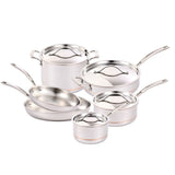 Kirkland Signature 10-piece stainless steel cookware set, imported from the UK