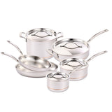 Kirkland Signature 10-piece stainless steel cookware set, imported from the UK
