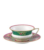 Wedgwood Pink Lotus teacup and saucer (British brand)