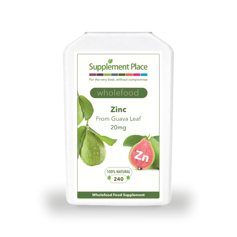 Supplement Place wholefood zinc guava 240 capsules - British product