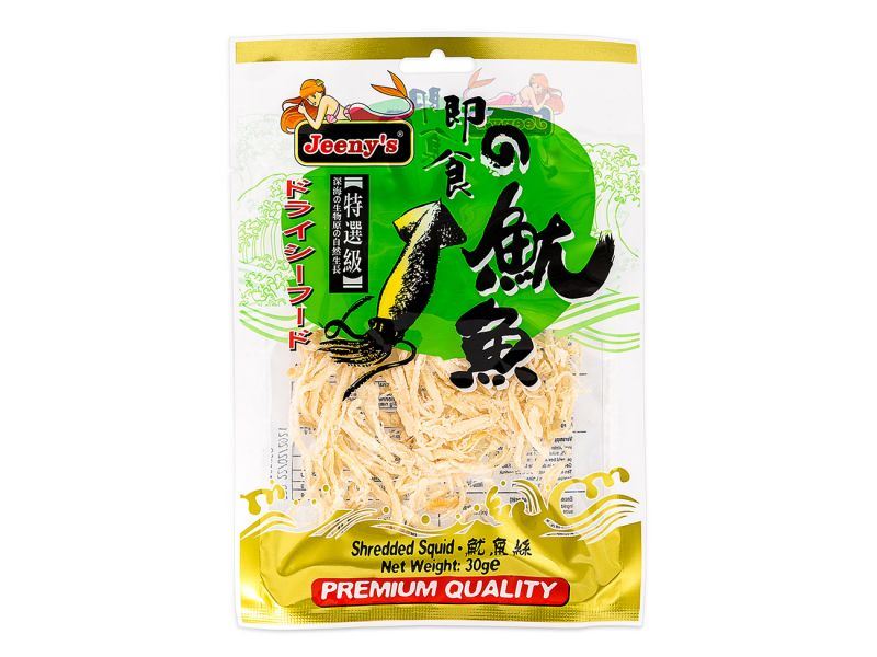 Jeeny's shredded squid snack - British product