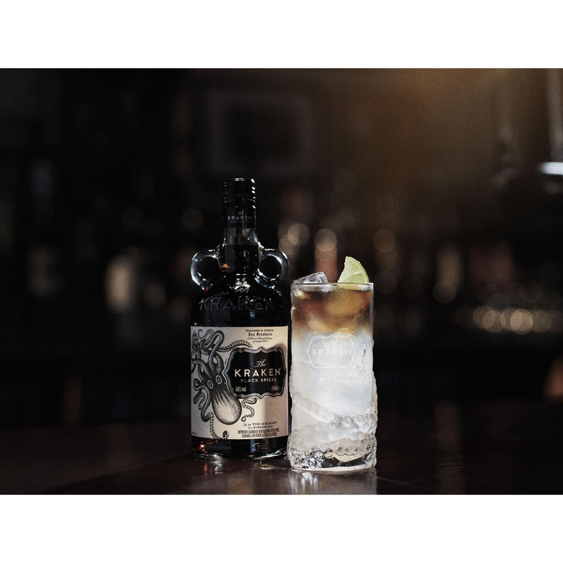 The Kraken Black Spiced Rum 70cl glass bottle (British brand)