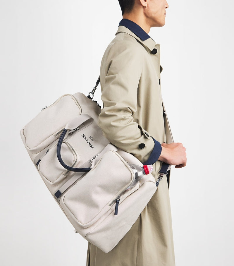Paul & Shark cotton-blend canvas duffle bag, imported from the UK