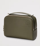 Loewe leather camera bag with two compartments and strap - British product