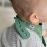 Ziggle Silicone Bib Green Elephant & Giraffe One Size (British brand)