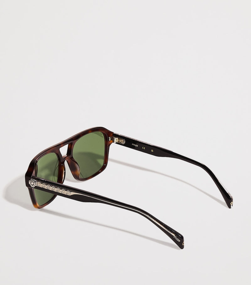 Maje acetate square aviator sunglasses, UK version