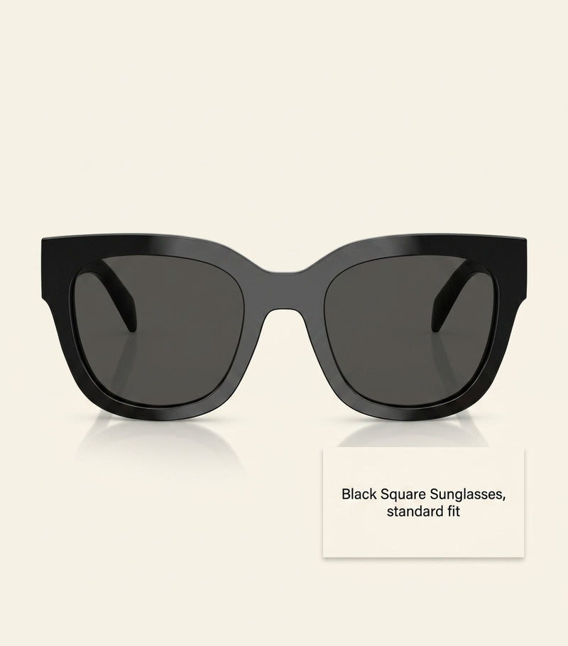 Prada acetate square sunglasses with silver-tone lettering, UK version