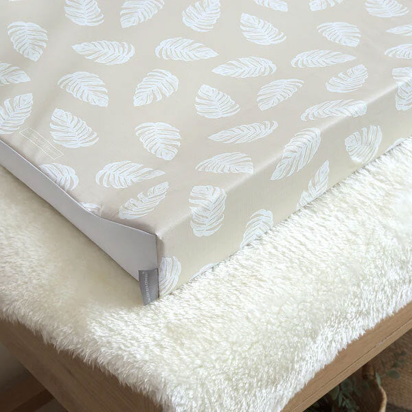 Tiny Bed Changing Mat Palm Bay Greige 69cm x 44cm (British brand)