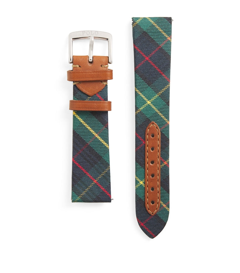Polo Ralph Lauren silk tartan watch strap 19mm, UK version