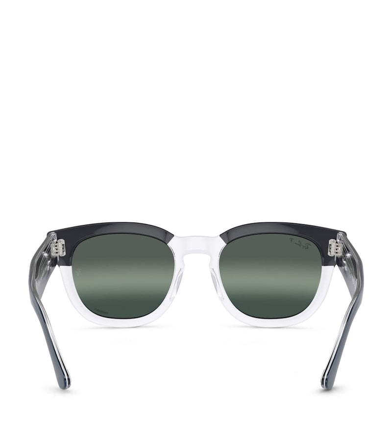 Ray-Ban Mega Hawkeye sunglasses clear black acetate frames - British product