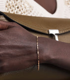 Suzanne Kalan rose gold and diamond block chain bracelet, imported from the UK