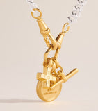Tilly Sveaas gold-plated Moi + Toi cluster necklace - British product
