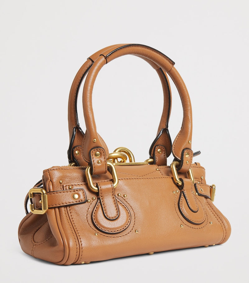 Chloé small leather Paddington top-handle bag, imported from the UK