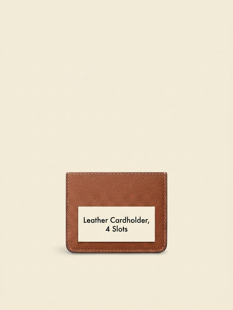 Cartier leather cardholder with gold-toned logo (British brand)