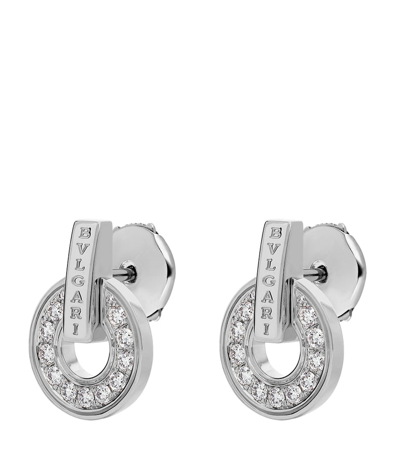 Bvlgari BVLGARI earrings 18kt white gold diamond (British brand)