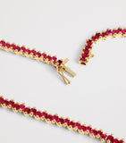 Suzanne Kalan rose gold ruby tennis necklace - British product