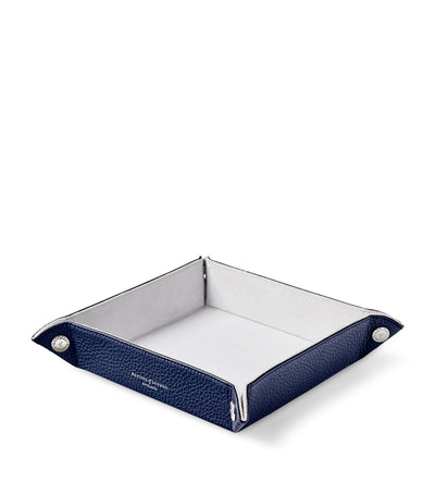 Harrods Aspinal Of London Medium Leather Tidy Tray 20cm x 20cm- Buy online at McGrocer