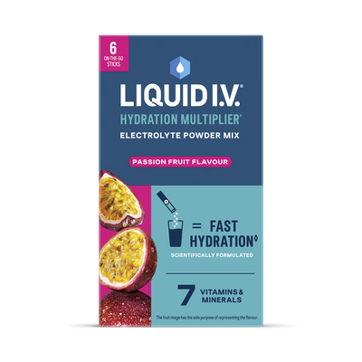 Holland & Barrett Liquid I.V. Hydration Electrolyte Powder Mix Passion Fruit 6 Sachets- Buy online at McGrocer