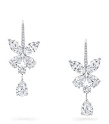 Harrods Graff White Gold and Diamond Butterfly Drop Earrings 3.5cm- Buy online at McGrocer