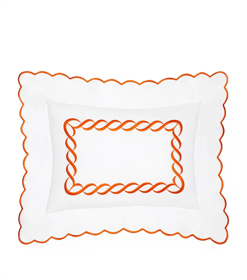 Pratesi Treccia Oxford pillowcase 30cm x 40cm, UK version