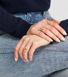 Sophie Bille Brahe yellow gold diamond initial ring, UK version
