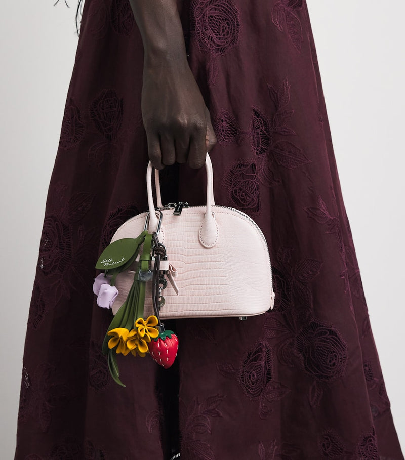 Self-Portrait mini leather top-handle bag, imported from the UK