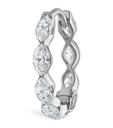 Harrods Maria Tash Gold Invisible Set Diamond Marquise Eternity Hoop Earring (9.5mm)- Buy online at McGrocer