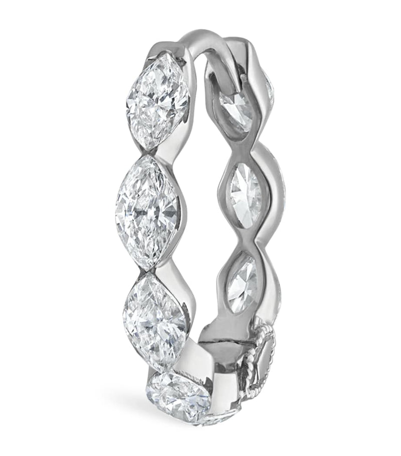 Maria Tash invisible set diamond hoop earrings 9.5mm, UK version