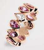 SHAY rose gold eternity ring with sapphires, imported from the UK