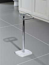 Next Showerdrape Octavia White Freestanding Toilet Roll Holder with Integrated Brush Holder 52cm- Buy online at McGrocer