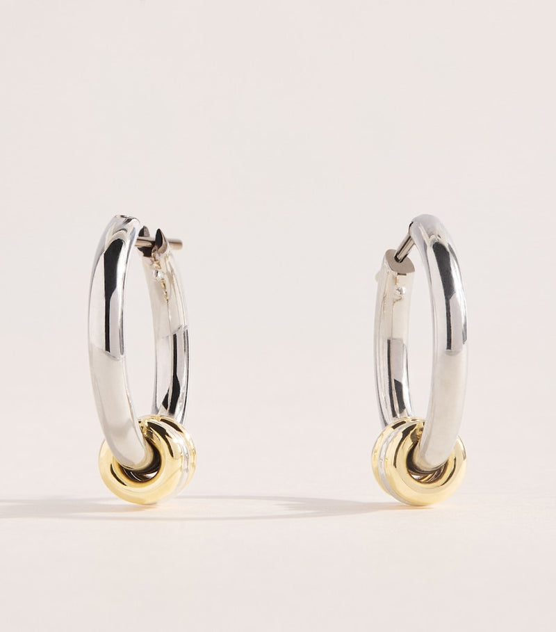 Spinelli Kilcollin Ara Core hoop earrings sterling silver gold (British brand)