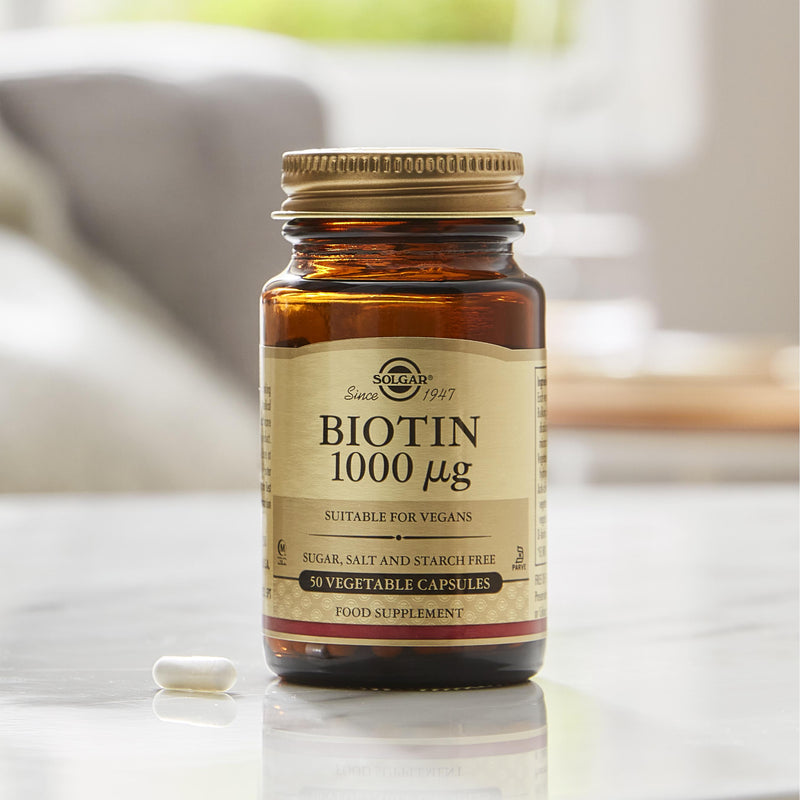 Solgar biotin 1000µg vegetable capsules 50 count - British product