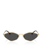 Harrods Miu Miu MU 56ZS GLD SHN GRY Sunglasses- Buy online at McGrocer