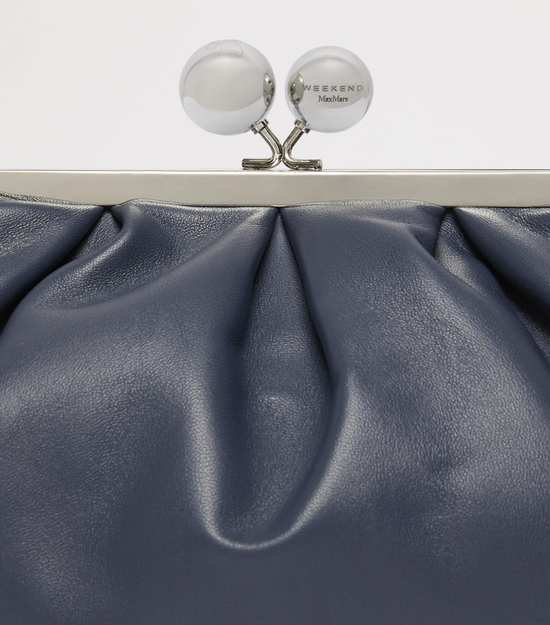 Weekend Max Mara Pasticcino medium leather clutch bag - British product