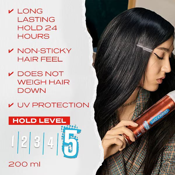 Wella Shockwaves Ultra Strong Hold Mousse 200ml (British brand)