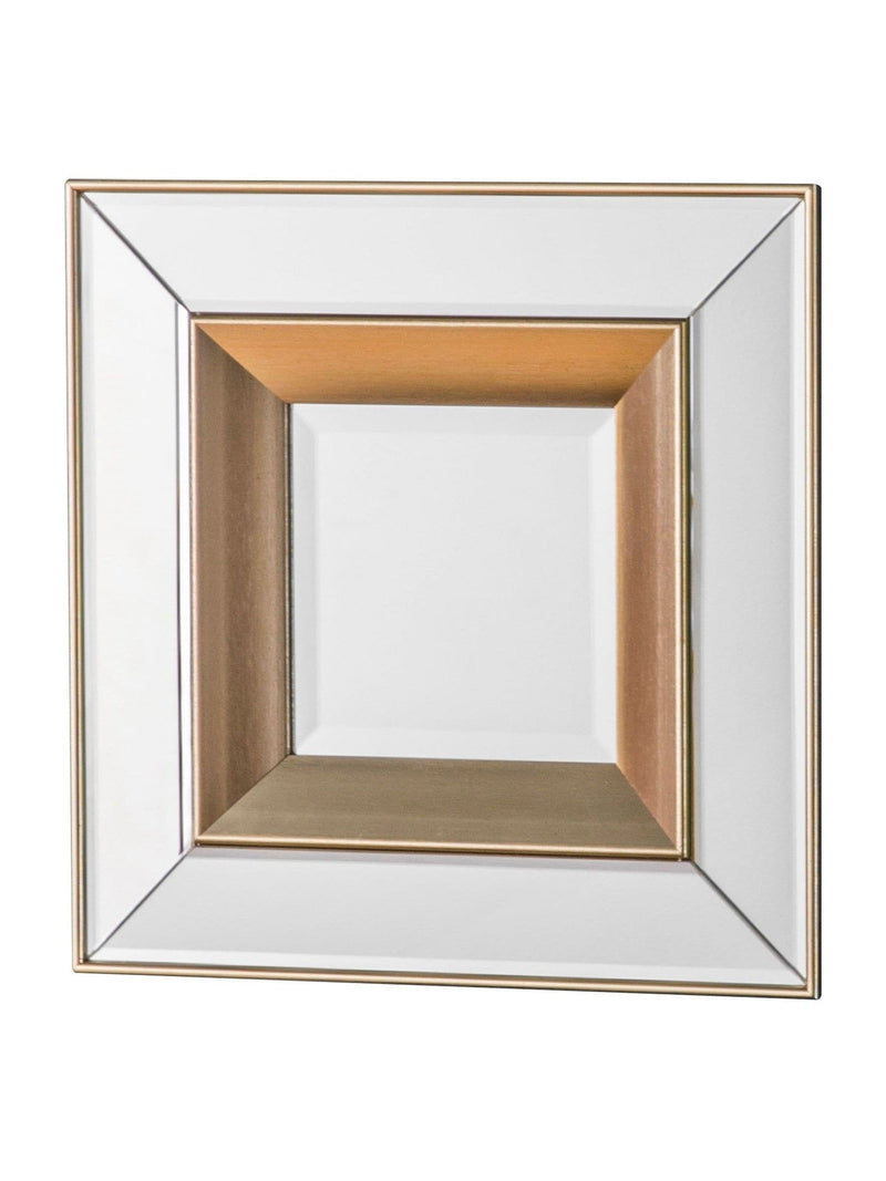 Gallery Home set of 4 glass phantom square bevelled mirrors (British brand)