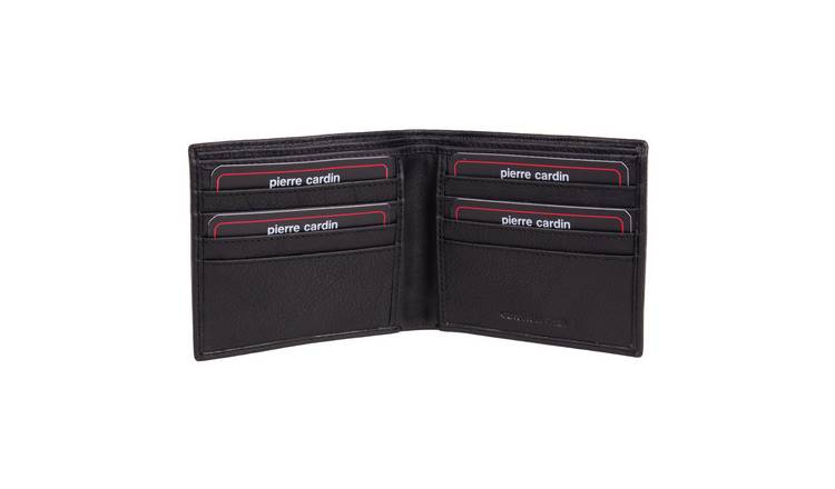 Pierre Cardin men's black leather wallet and gift box, imported from the UK