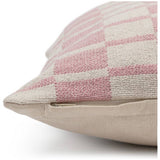 Habitat checker board cushion white and pink 43x43cm - British product