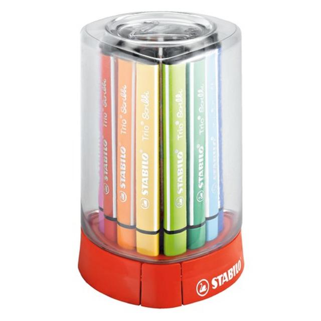 STABILO Trio Scribbi colouring pens Desk Set of 12 assorted colours 12 per pack GOODS M&S