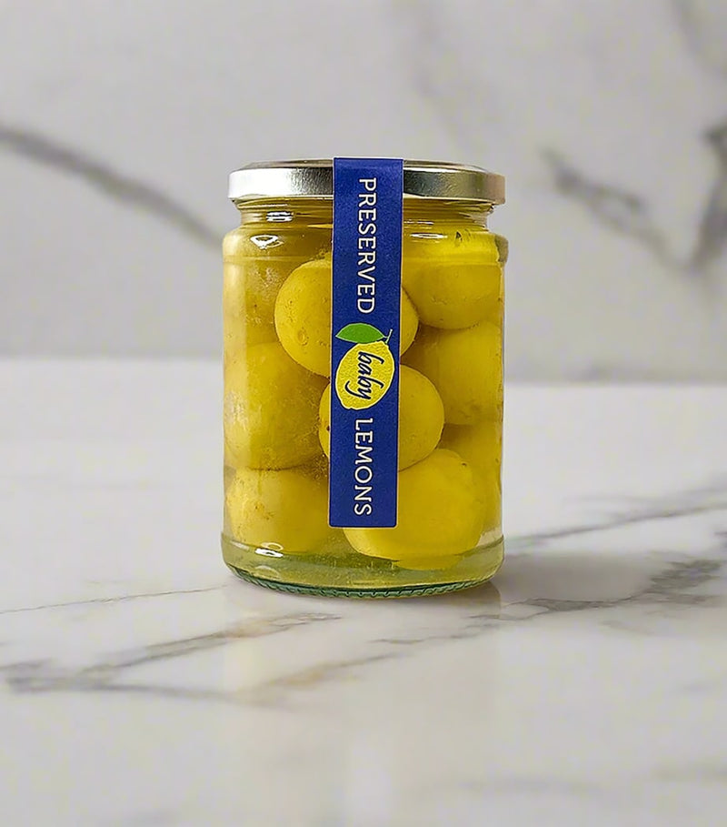 Olives Et Al baby preserved Beldi lemons 500g, imported from the UK