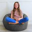 rucomfy kids slouch bean bag grey H60xW80xD80cm, imported from the UK