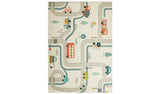 Habitat kids transport print natural flatweave rug 120x170cm, UK version