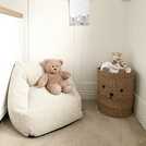 rucomfy Kids Snuggle Bean Bag Chair in Oat 50x48x46cm, imported from the UK