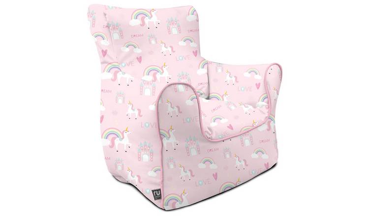 rucomfy kids unicorn castle bean bag chair, imported from the UK